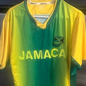 Jamaica Green and Yellow Nation Soccer Jersey